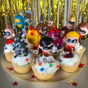 Pixar THE INCREDIBLE Toys Minifigures, Jack jack Fire, Mr. incredible